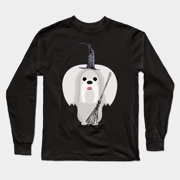 Maltese Halloween Fancy Dress Costume Long Sleeve T-Shirt by DoggyStyles